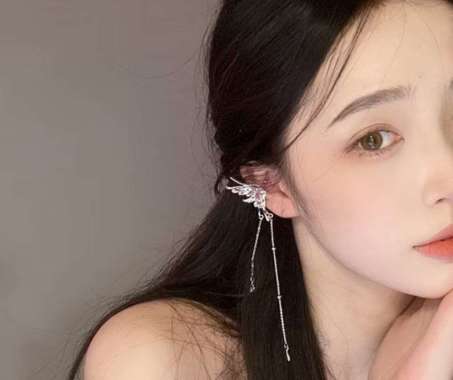 dhio-Anting Wanita Musim Panas Sayap Malaikat Kupu-kupu Rumbai