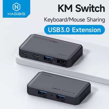 Hagibis USB 3.0 Switch 2 Computers Sharing USB C & A Devices KM Switch Selector for PC Scanner Mouse
