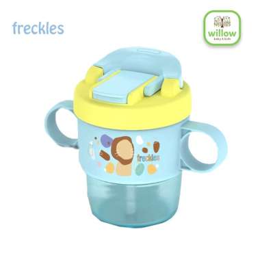 Botol Minum Anak - Freckles Lollypop Double Ears Bottle W/Handle 300Ml Blue Yellow