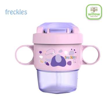 Botol Minum Anak - Freckles Lollypop Double Ears Bottle W/Handle 300Ml Purple Pink
