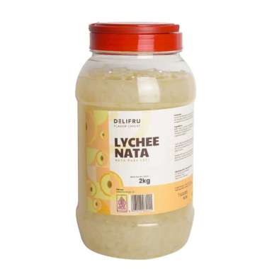 Delifru Lychee Nata 2 Kg - Topping Minuman Nata De Coco Leci