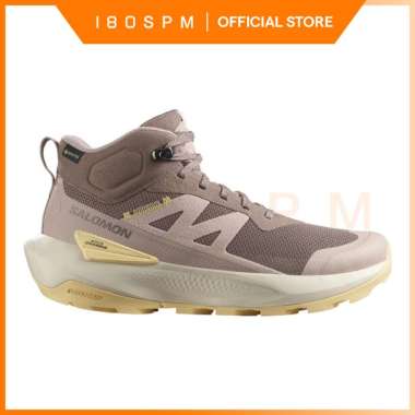 SALOMON - Elixir Activ Mid Gore-Tex, Women's Hiking Shoes, Iron / Etherea / Tuc Sunlight - Sepatu Hi