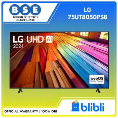 TV LG 75 Inch 4K UHD LG 75UT8050PSB UHD 4K Smart TV LG UT8050 75 Inch 75UT8050 [ORI]