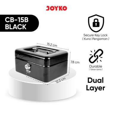 JOYKO Brankas Uang Cash Box Kotak Uang Kas CB-15B Black