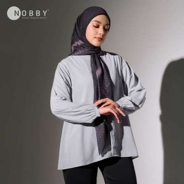 Nobby Angsana Blouse: Pilihan Blouse Stylish dengan Bahan Woolpeach Premium Abu