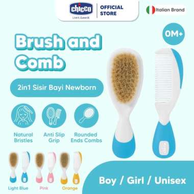 CHICCO Nursing Hygiene Brush and Comb / Sisir Bayi / Sisir Bayi Newborn / Sisir Bayi Lembut / Sisir 