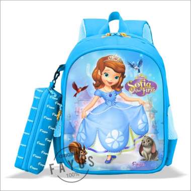 Tas Sekolah Ransel Anak Sekolah PAUD TK SD Karakter SOFIA Tas Anak Sofia AQUA