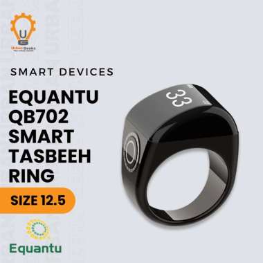 Equantu QB702 Smart Zikr Ring β Cincin Tasbih Digital Muslim, Bluetooth App, OLED, Waterproof, Remin