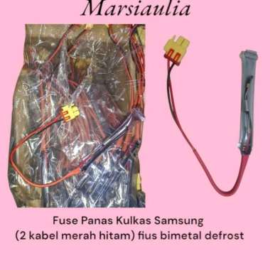 a Fuse Panas Kulkas Samsung (2 kabel merah hitam) fius bimetal defrost