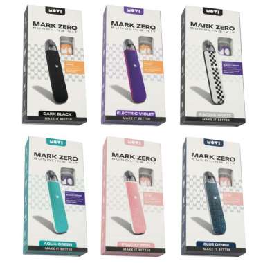 BUNDLING MARK ZERO POD KIT WITH LIQUID XTRA ICE BY MOVI BLACKCURRANT XTRA ICE PEACHY PINK