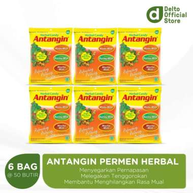 Antangin Permen Herbal Bag 50 Butir Aneka Rasa Madu Honey Barley Mocha Mint - Melegakan Menyegarkan
