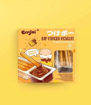Enjoi Dip Finger Stik Biskuit Strawberry Flavor / Stik Cream Coklat/ Stik Cream Yogurt STIK CREAM CO