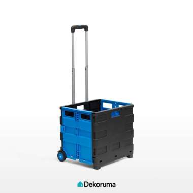 Dekoruma HIMURI Troli Lipat / Keranjang Belanja Portable - Blue
