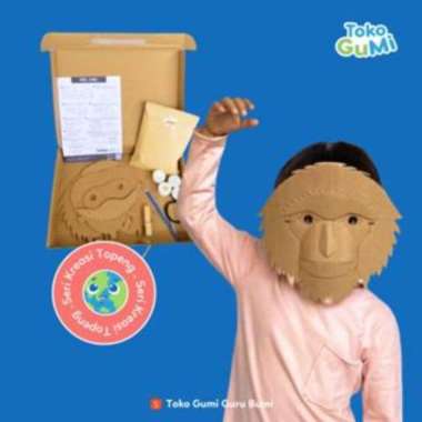 Guru Bumi Aktivitas Anak Aktivtas Kardus Seri Topeng: Owa Jawa