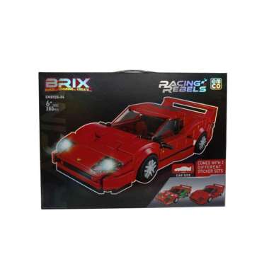 Mainan Emco Brix Racing Rebels 06 Red Super Star