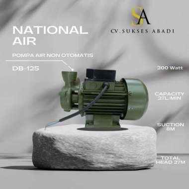 POMPA AIR NATIONALAIR DB125 / POMPA AIR SUMUR DANGKAL NON AUTOMATIS NATIONAL AIR DB-125 DB 125 PERIP