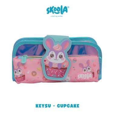 Skoola Tempat Pensil Lipat 3 Pencil Case Threefold Anak Perempuan Laki - Laki Lucu Unicorn Fairy Cup