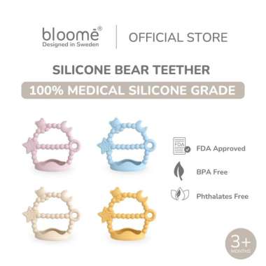 BLOOME Baby Silicone Bear Teether | Gelang Gigit Bayi Silikon BPA Free Cloudy Sky