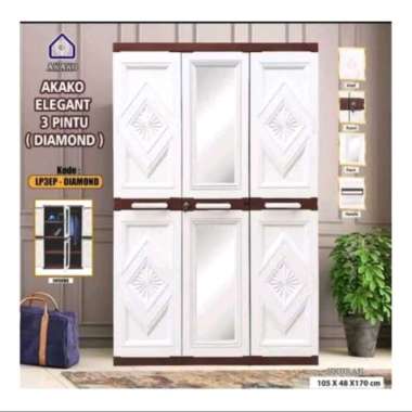 Akako Diamond Lemari Plastik 3pintu