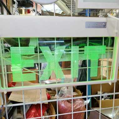 LAMPU LED EMERGENCY EXIT LAMP AKRILIK BENING TRANSPARAN