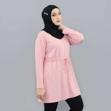 Zeea Tunik Sporty Aaminah Baju Olahraga Muslimah Kekinian S/M Pink