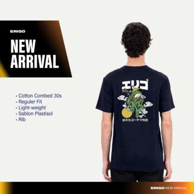 Erigo T-Shirt Utagawa Navy - Kaos Unisex M