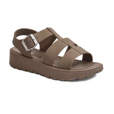 Dr. Kevin Sepatu Sandal Hak Rata Flat Wanita Tali Belakang 561-108 Coklat 40