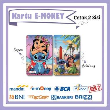 Mandiri E-Money KARTU E MONEY E TOLL KARTUN LILO & STITCH EMONEY MANDIRI BNI TAPCASH BRIZZI BRI - 2 
