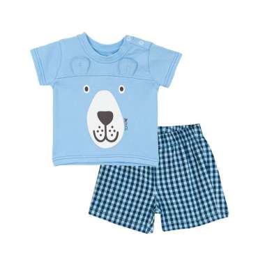 TORIO Short Pant Set Hello Bear - Setelan Anak Laki-laki 3-6M