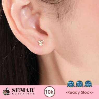 Anting Emas Tindik Cute Unicorn Kids Gold 10K Semar Nusantara