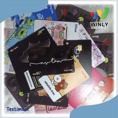 Mandiri E-Money Custom Anime Stitch Cute Emoney Tapcash BRIZZI - 2 SISI BRI BRIZZI SALDO NOL