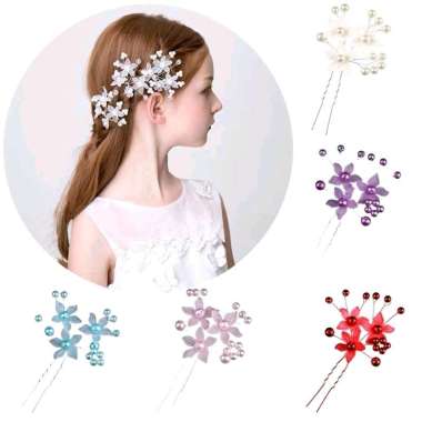 Eclaire Flower Hairpiece Tusuk Sanggul Hairpin Headpiece Bride Bunga Mutiara Konde Bridesmaid Bridal