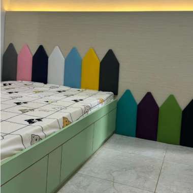 HEADBOARD SANDARAN DINDING KAMAR ANAK MODEL KRUCUT / KEDAP SUARA RUANGAN UKURAN LENGKAP (KODE 003) 2