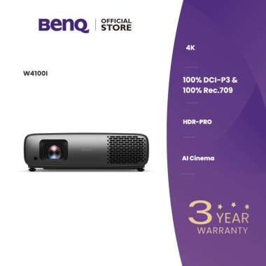 BenQ Projector W4100i | 4K HDR LED Smart Projector with 100% DCI-P3 & AI Cinema