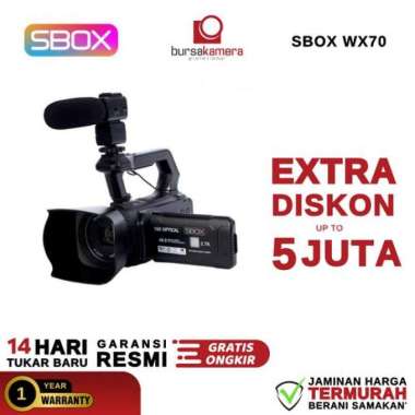 SBOX WX70 Camcorder Handycam 2.7K SBOX WX 70 Camera Video Recorder Garansi Resmi
