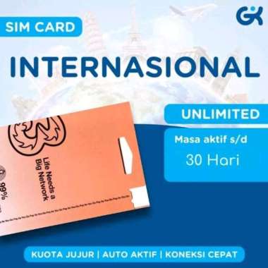 Simcard 3 UK & Indonesia | Whatsapp nomor UK+44 | Global Komunika