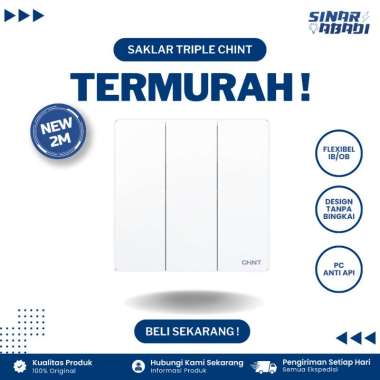 Chint Saklar Triple NEW2M Snowy White