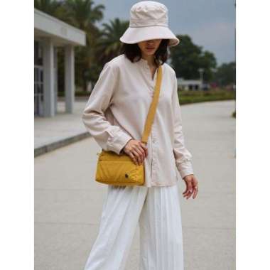 AOLONG STECU 1352# Tas Selempang Wanita - Tas Wanita Bahan Parasut Premium Anti Air SILVER