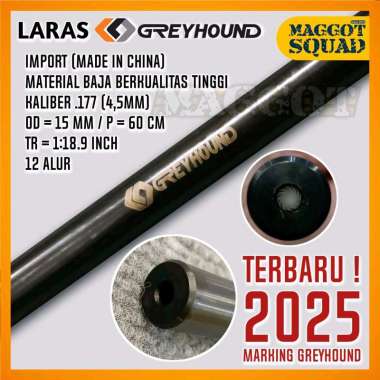 LARAS GREYHOUND baja 4,5mm OD 15, 60 cm 12 Alur