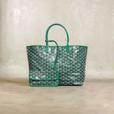 Tas GOYARD ST LOUIS GREEN TOTE BAG 100% ORIGINAL Size 46X27X14,19X10CM