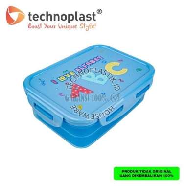 TECHNOPLAST Lunch Box TINY & MIGHTY Sealware 500Ml | Kotak Bekal Lock And Lock Tiny Biru