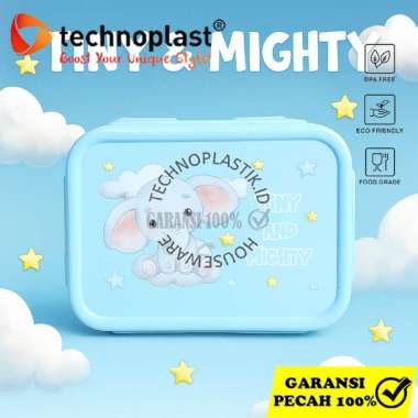 TECHNOPLAST Lunch Box TINY & MIGHTY Sealware 500Ml | Kotak Bekal Lock And Lock TINY & MIGHTY BIRU