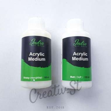 Cairan Pengencer Cat Akrilik Acrylic Medium Clay Doff Glossy 100 ml Matt (Doff)