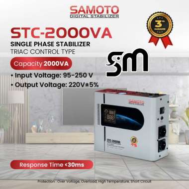 Stabilizer Samoto STC-2000VA Triac Control Series STC2000VA single Phase