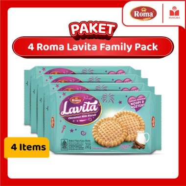 Paket 4 Biskuit Roma Lavita Family Pack