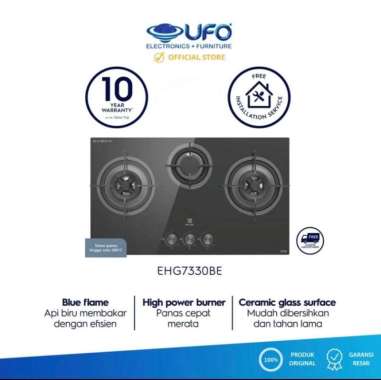 Electrolux Kompor Gas Tanam 3 Tungku 70 Cm EHG7330BE