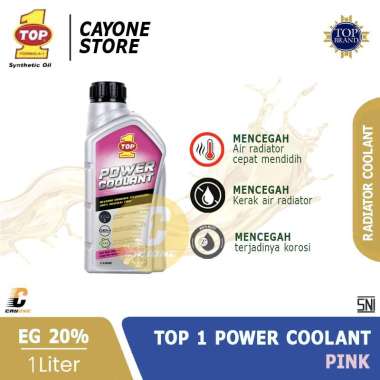 TOP 1 TOP1 Radiator Power Coolant 20% Anti Rust & Corrosion - Air Radiator Mobil 1 Liter Merah
