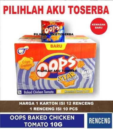 OOPS BAKED CHICKEN TOMATO 10 GR / AYAM TOMAT - (HARGA 1 KARTON ISI 12 RENCENG)