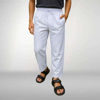 Celana Putih Haji Umroh Bahan Adem Katun Soft / Celana Sirwal Pangsi Polos Putih dan Hitam Big Size