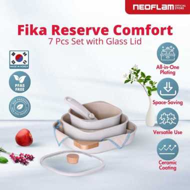 NEOFLAM Fika Reserve Comfort Pan Set With Detachable Handle - Panci Set Dengan Anti Lengket Gagang P